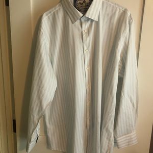 Nordstrom mens blue and white striped shirt